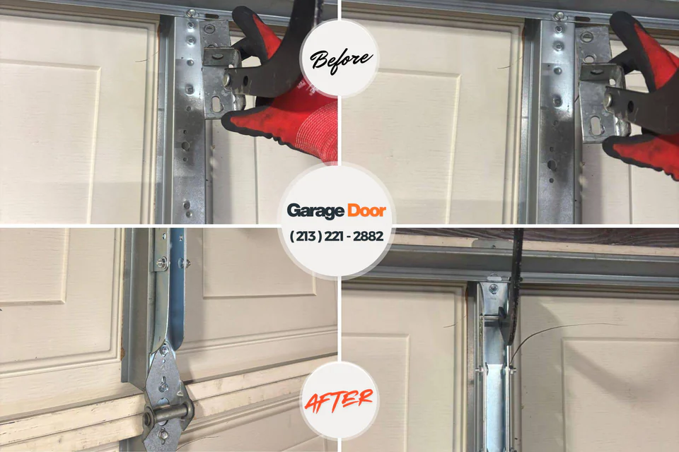 Before and after: garage door repair Hobbs, NM